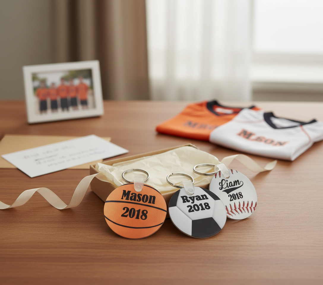 Team Spirit Personalized Sports Keychain
