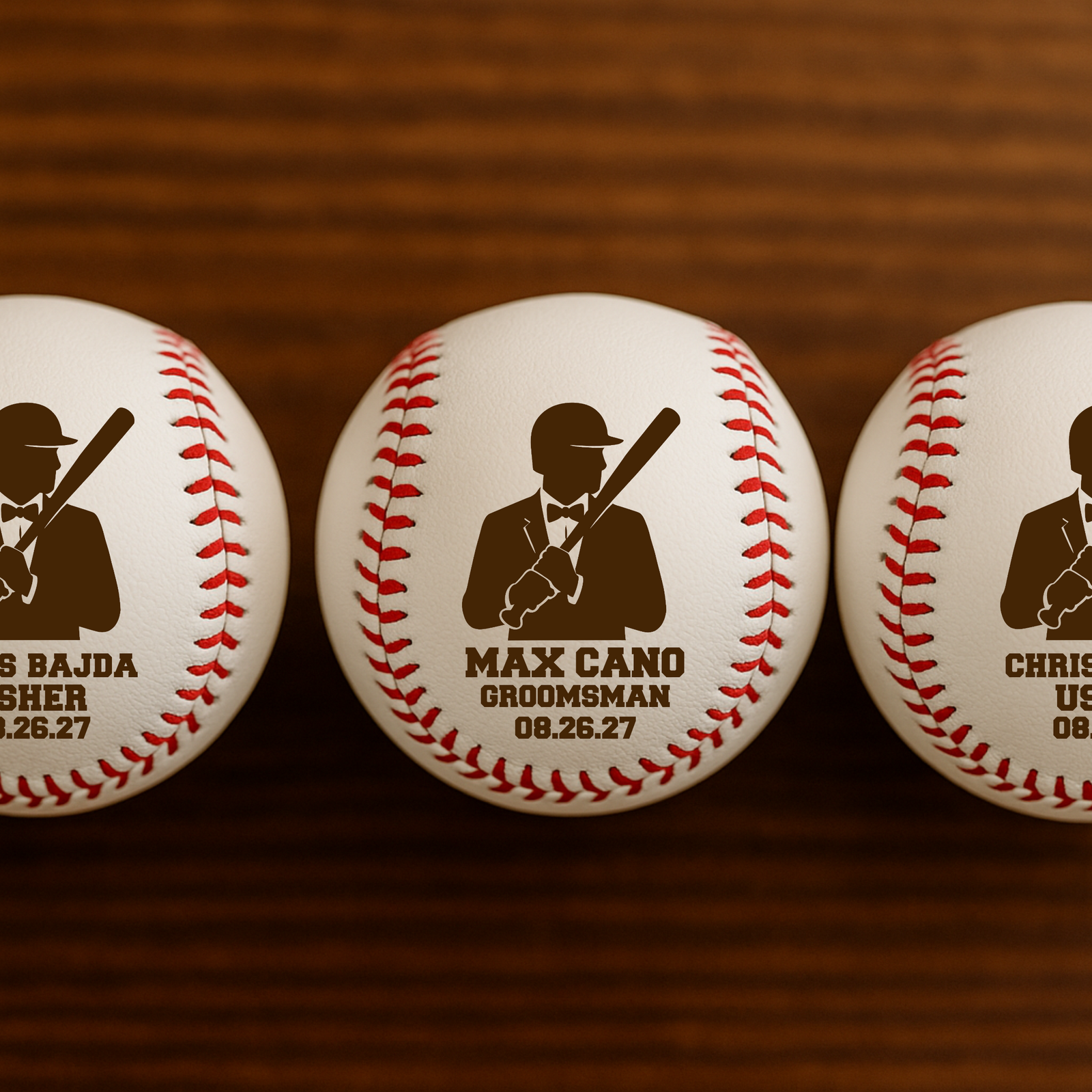 Groomsmen Personalized Baseball
