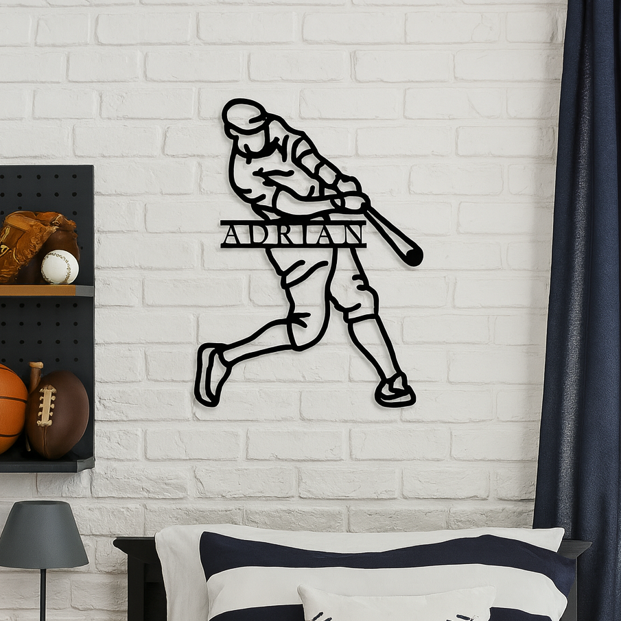 Personalized Baseball Player Sign