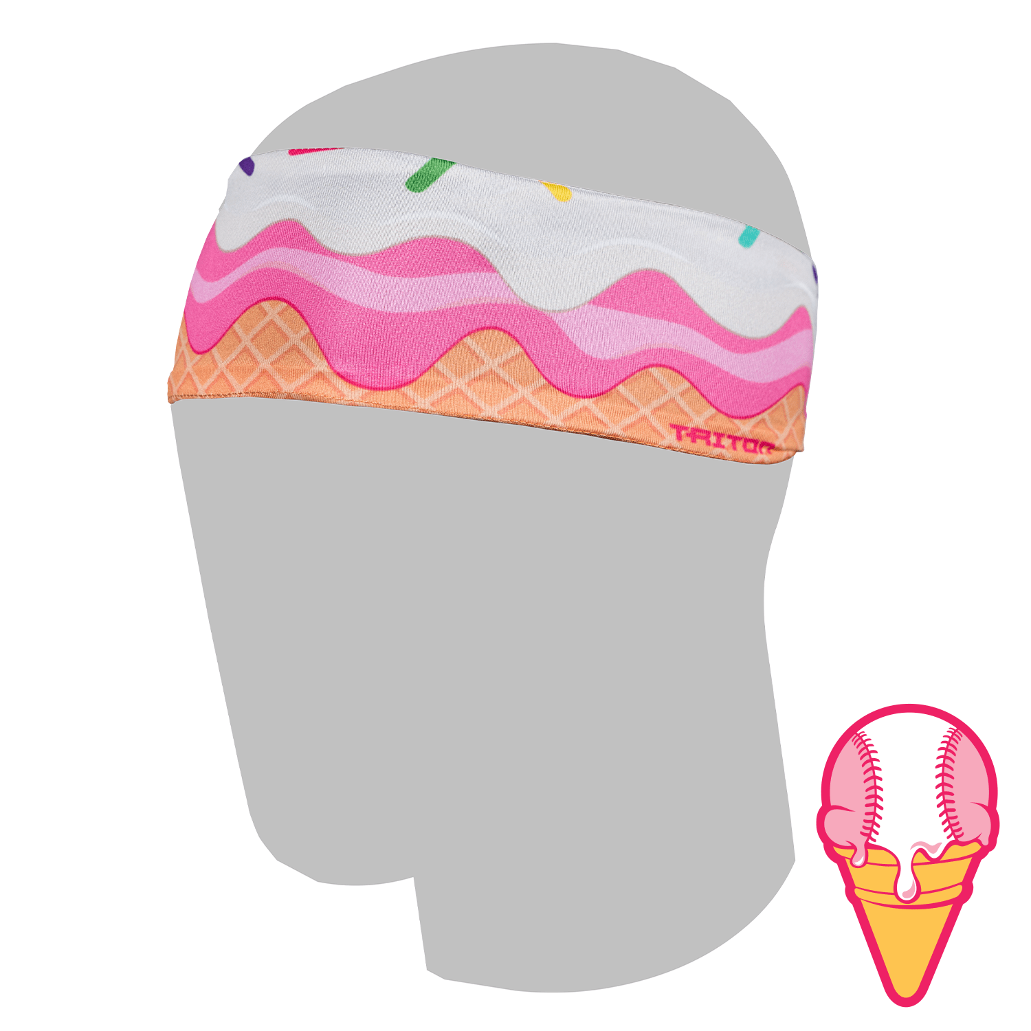 Ice Cream Baseball Headband