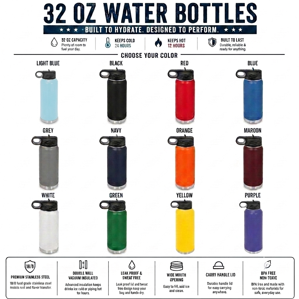 Personalized Football Fan Water Bottle