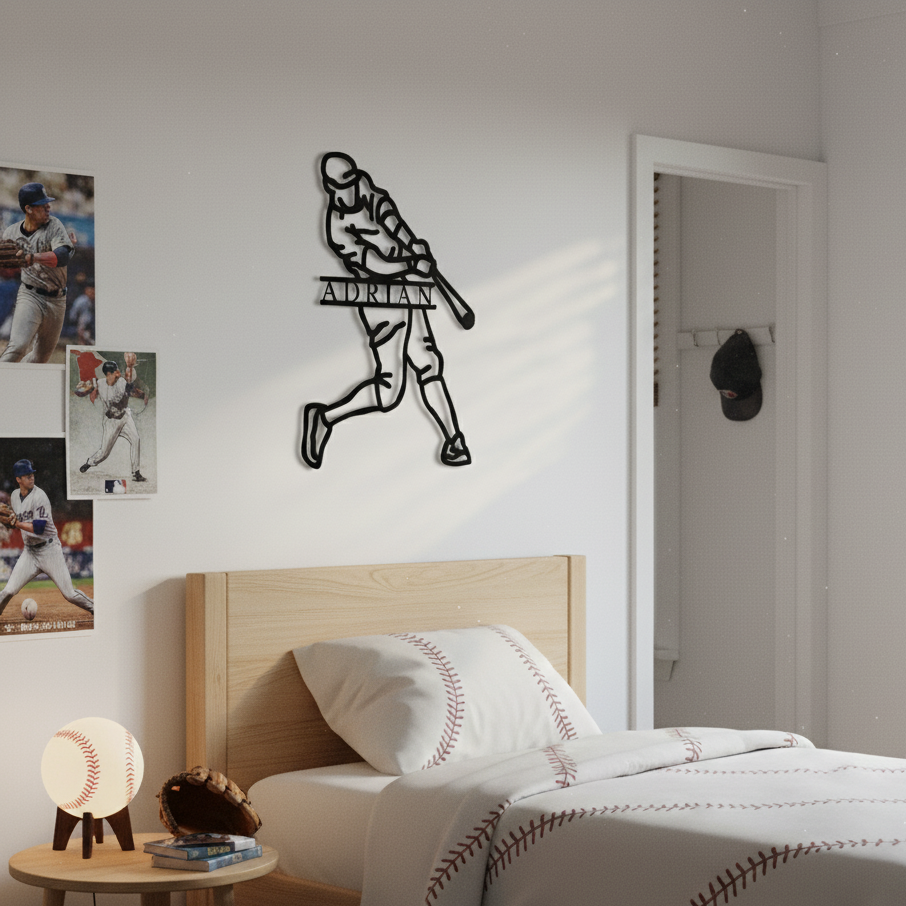 Personalized Baseball Player Sign