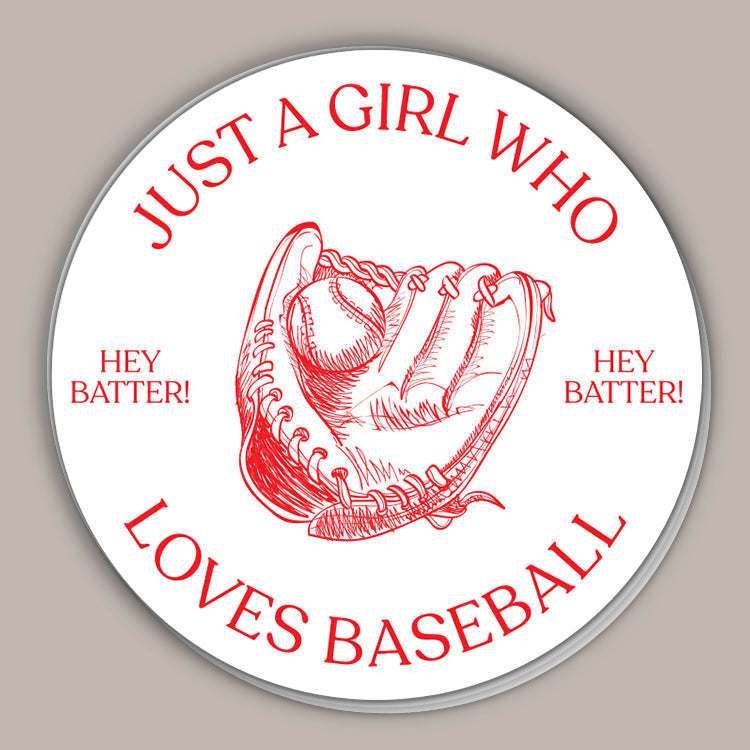 Just A Girl Who Loves Baseball (sticker)