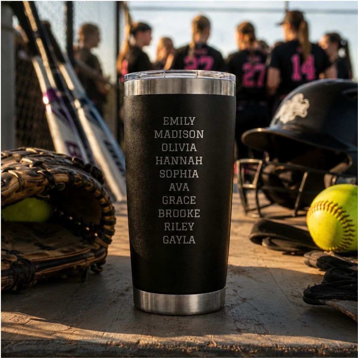 Personalized Softball Coach Team Tumbler