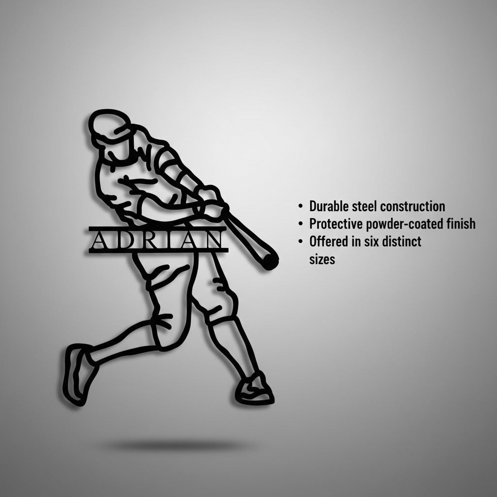 Personalized Baseball Player Sign