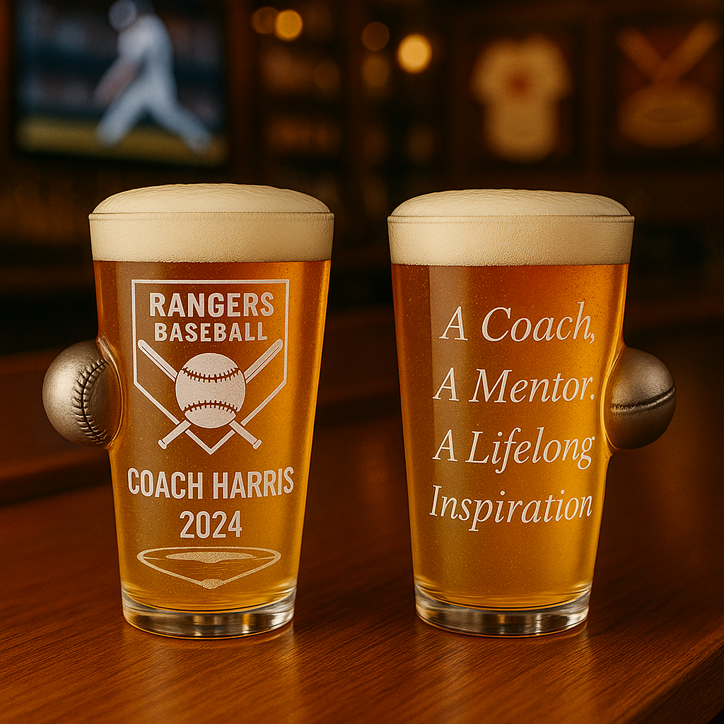 The Home Run Baseball Coach Pint Glass