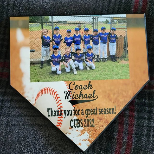 Baseball Home Plate Photo Plaque