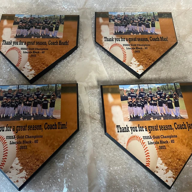 Baseball Home Plate Photo Plaque