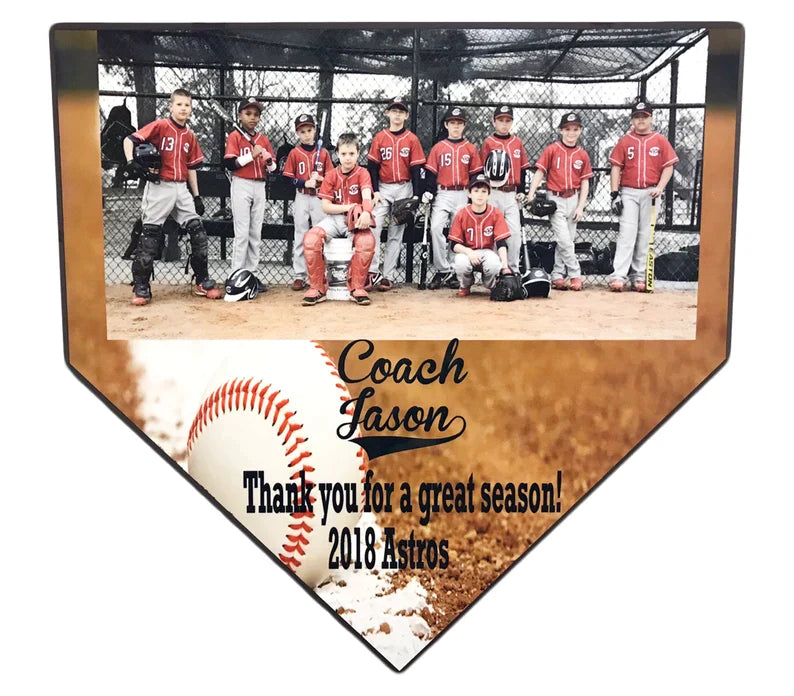 Baseball Home Plate Photo Plaque