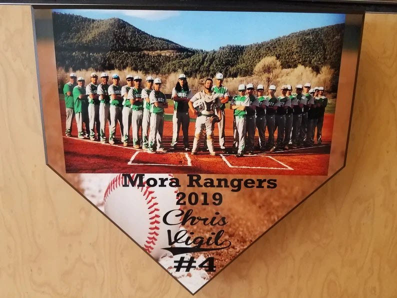 Baseball Home Plate Photo Plaque