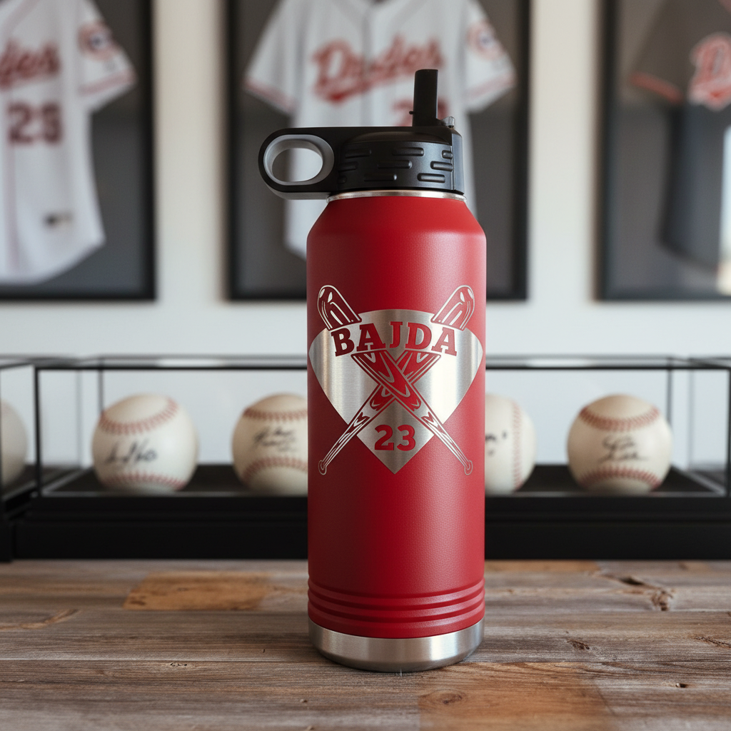 Custom Baseball Water Bottle