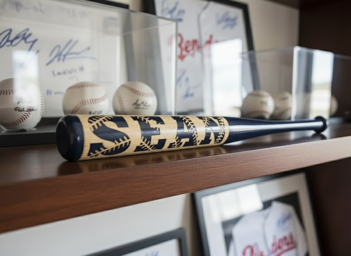 Personalized Mini Stitch Baseball Bat