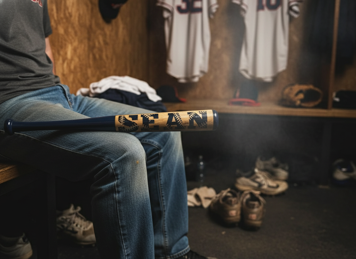 Personalized Mini Stitch Baseball Bat