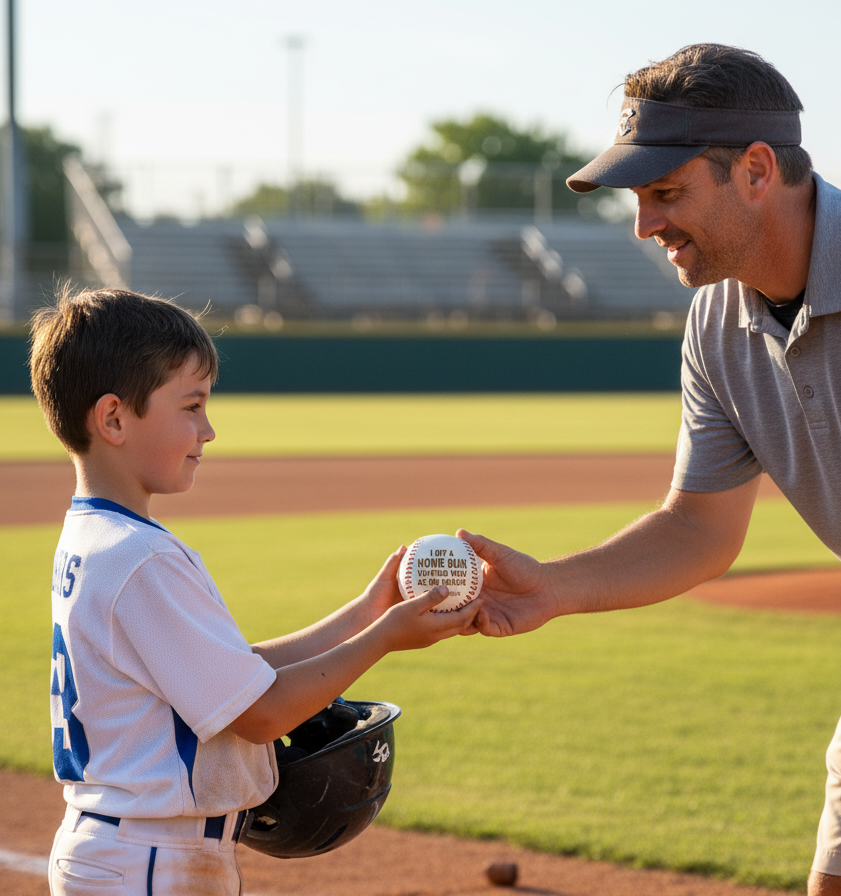 Coach's Personalized Tribute Baseball
