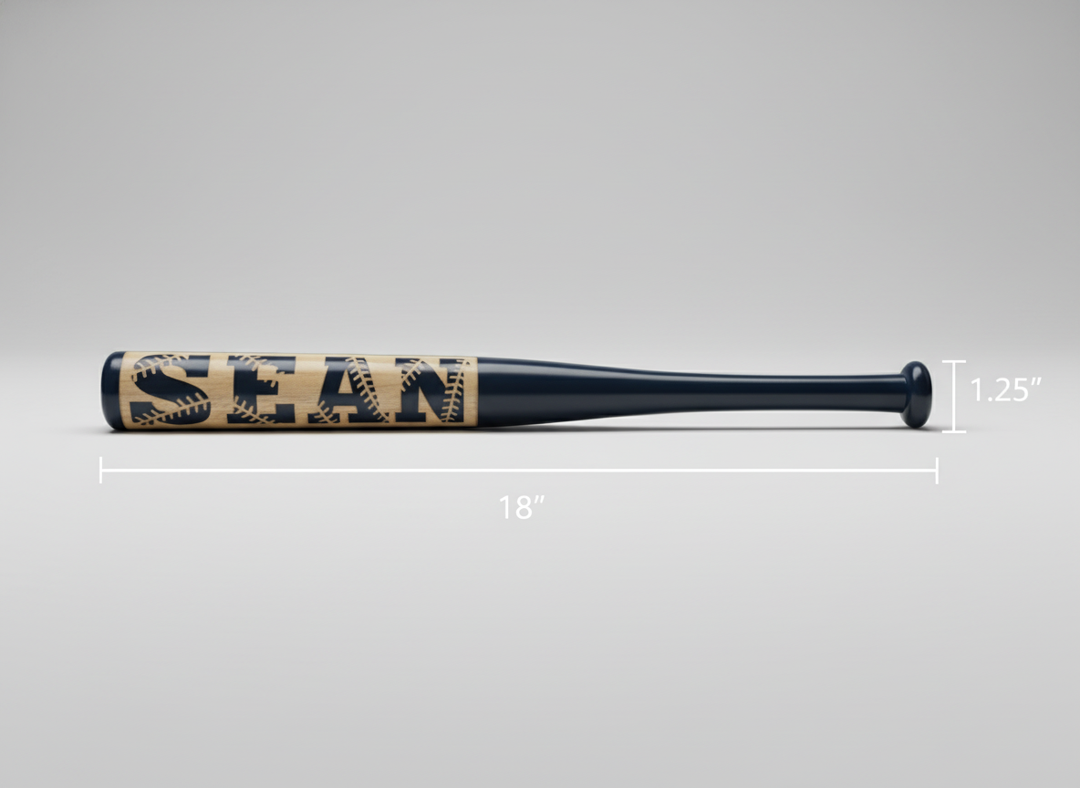 Personalized Mini Stitch Baseball Bat