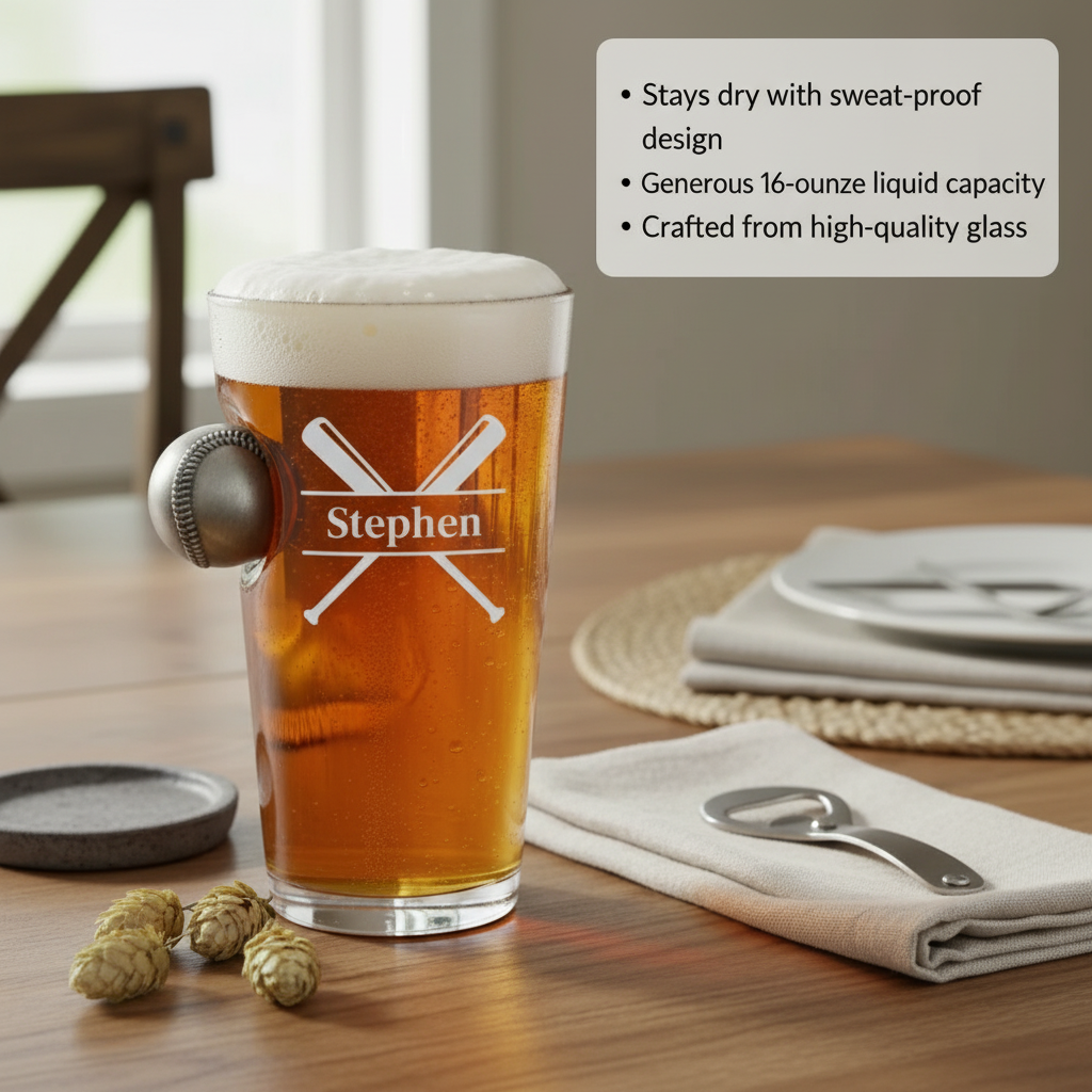 Diamond Dugout Personalized Pint Glass