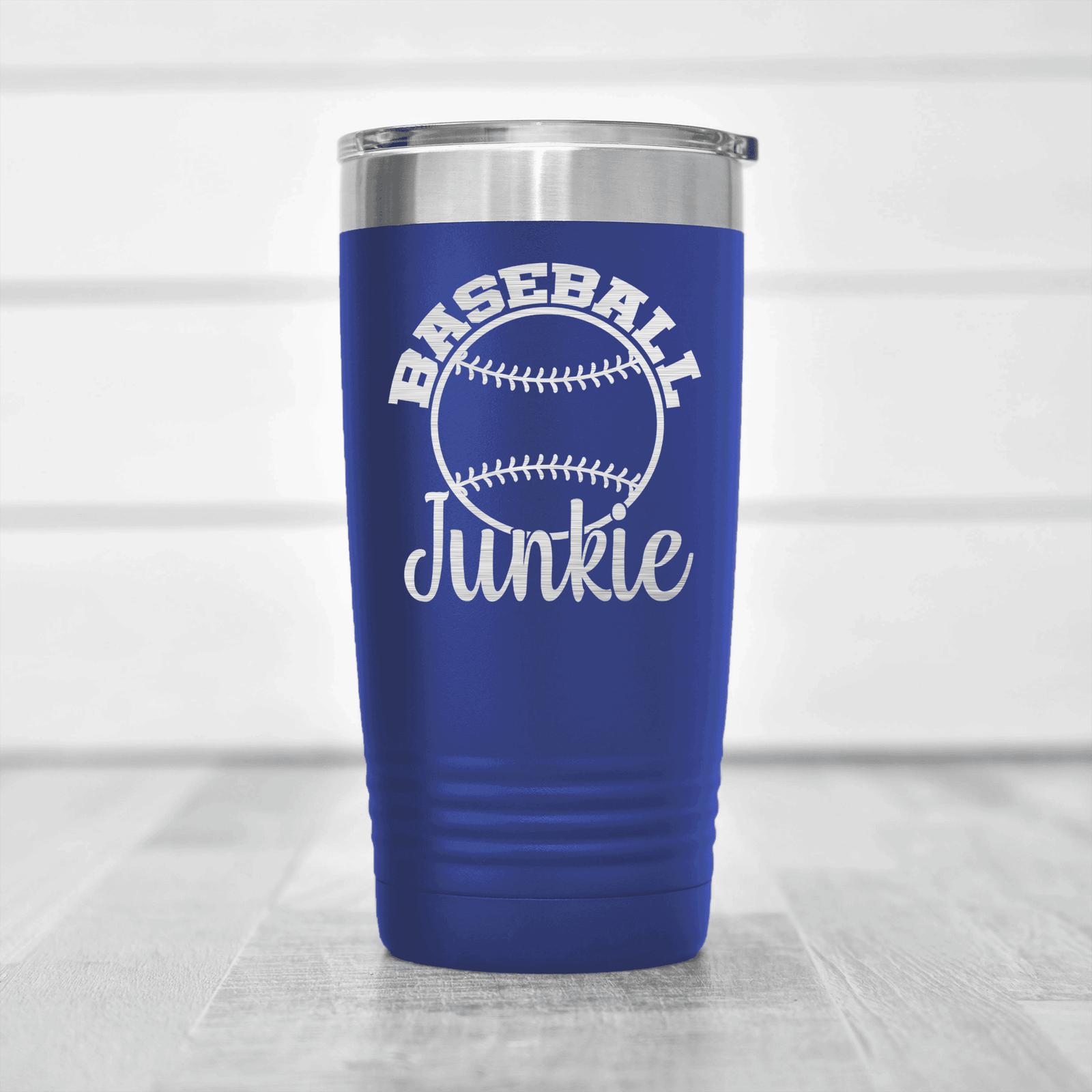 Blue baseball tumbler Addicted To The Diamond