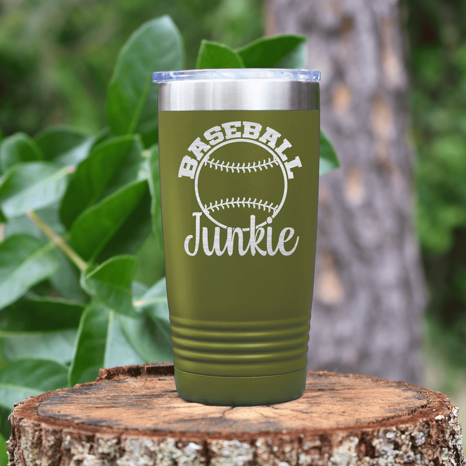 Military Green baseball tumbler Addicted To The Diamond