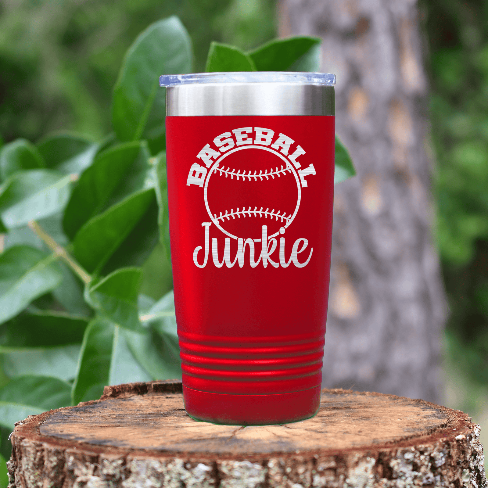 Red baseball tumbler Addicted To The Diamond