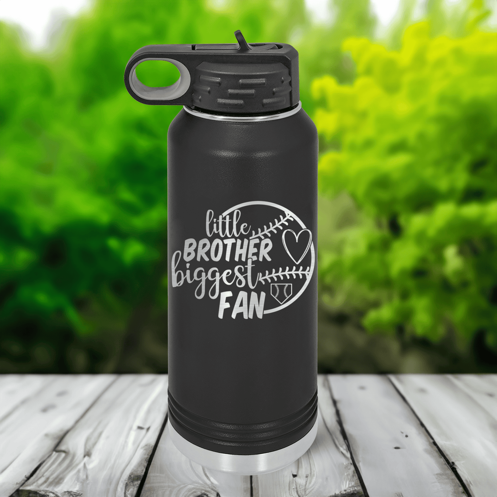 Funny Proud Baseball Sibling 32 Oz Water Bottle
