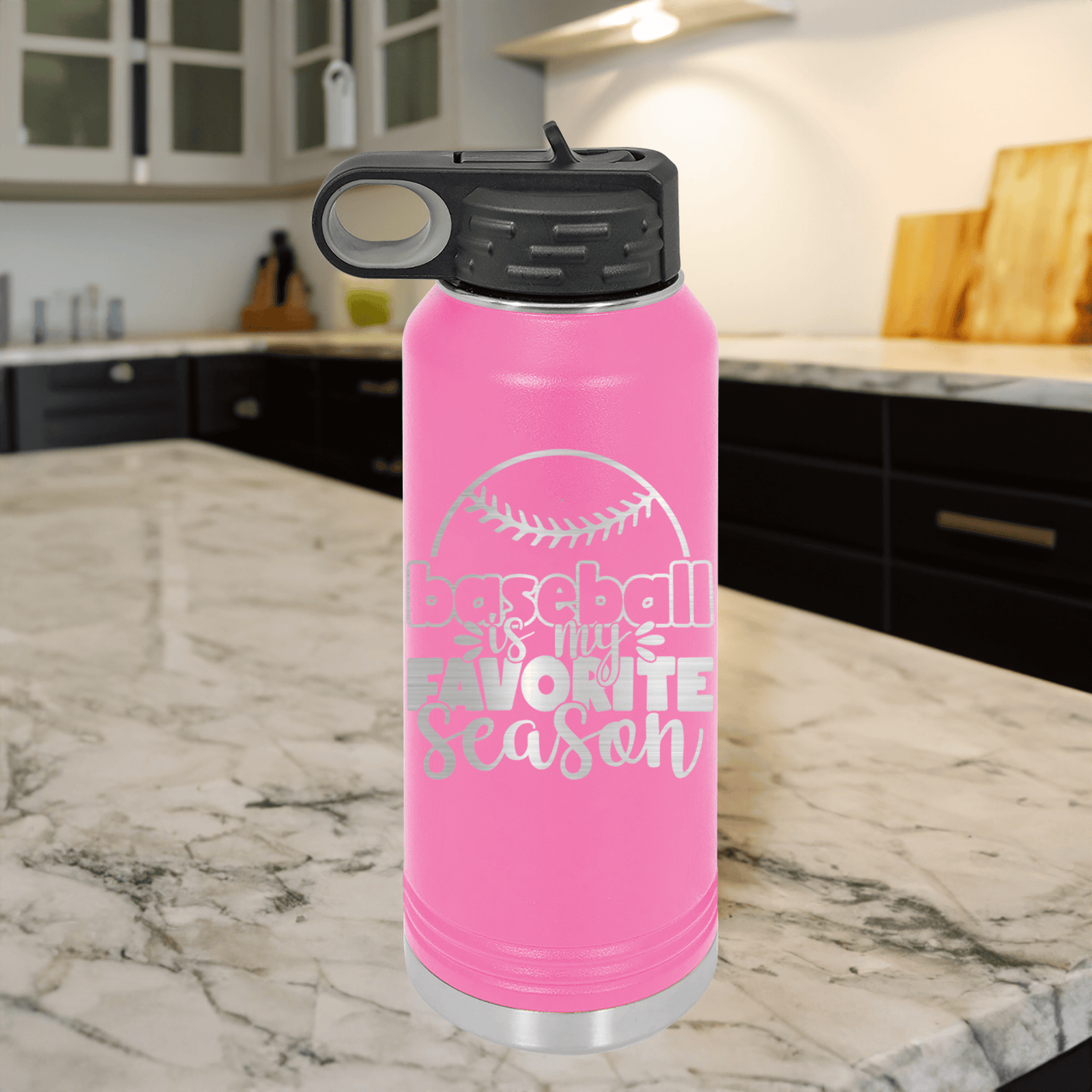 Funny Season of Home Runs 32 Oz Water Bottle