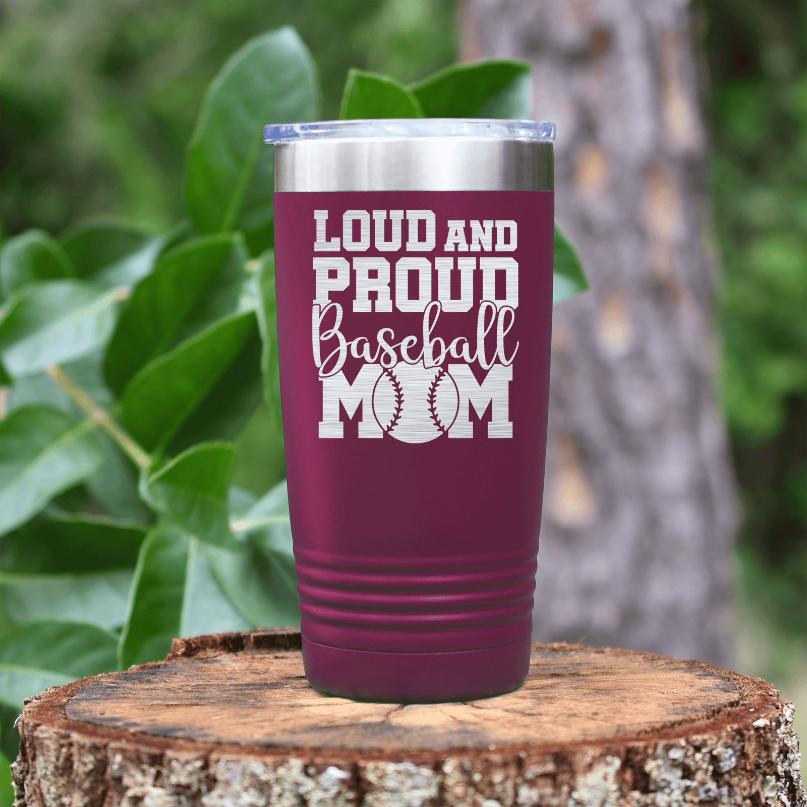 Maroon baseball tumbler Echoing Cheers From The Diamond