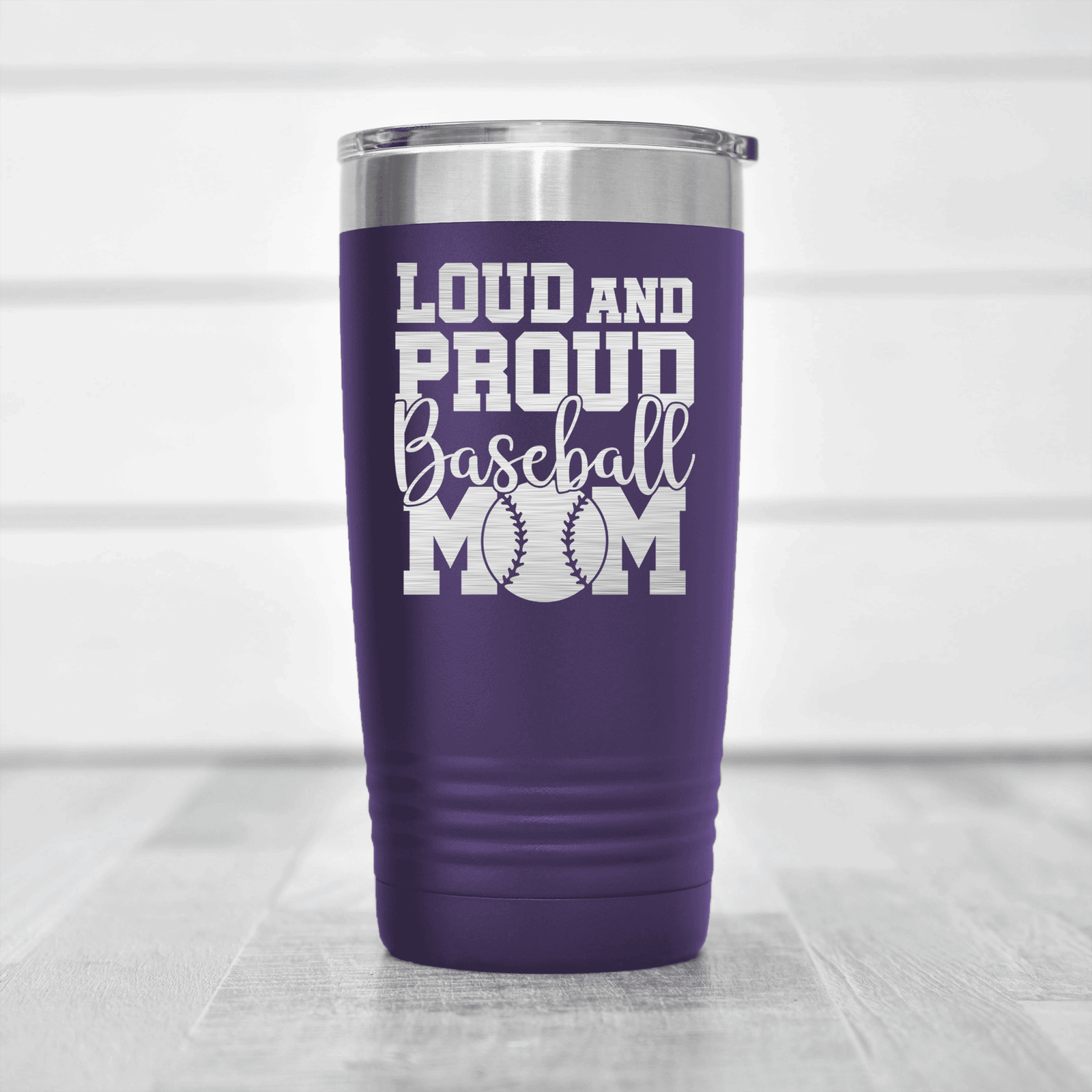 Purple baseball tumbler Echoing Cheers From The Diamond