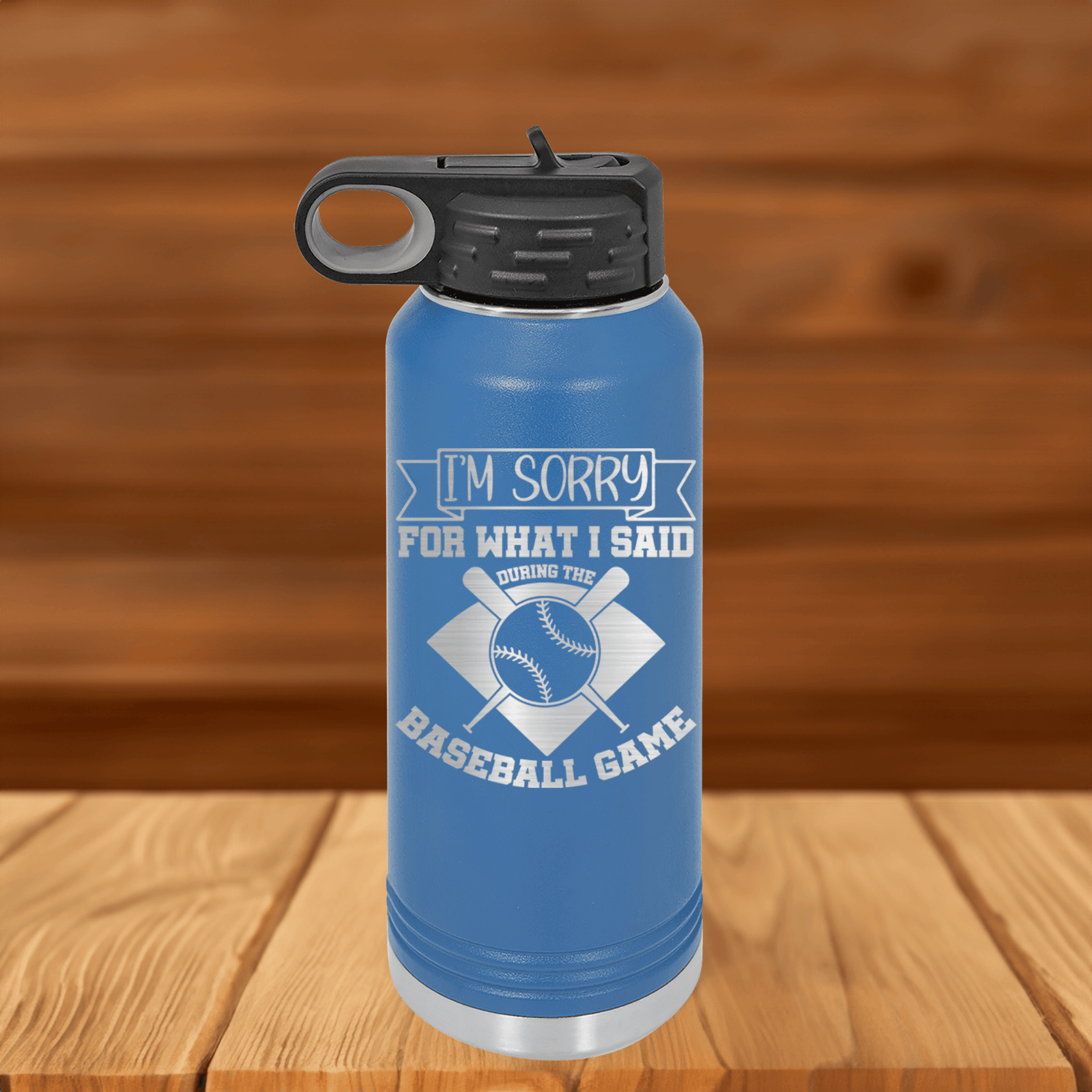 Baseball Game Day Regrets 32 Oz Water Bottle