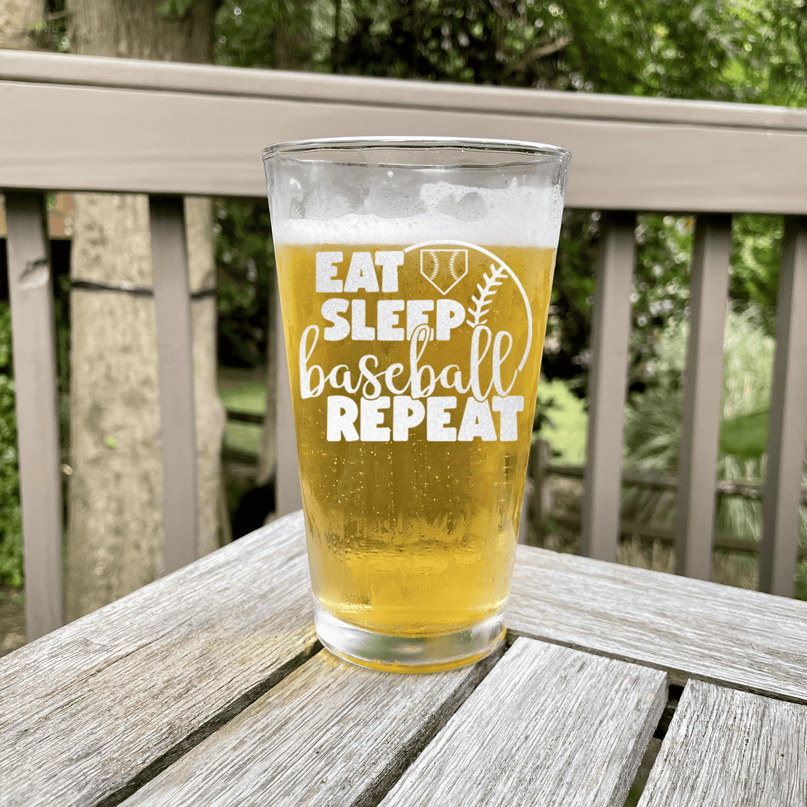 Lifes Rythm Baseball Pint Glass