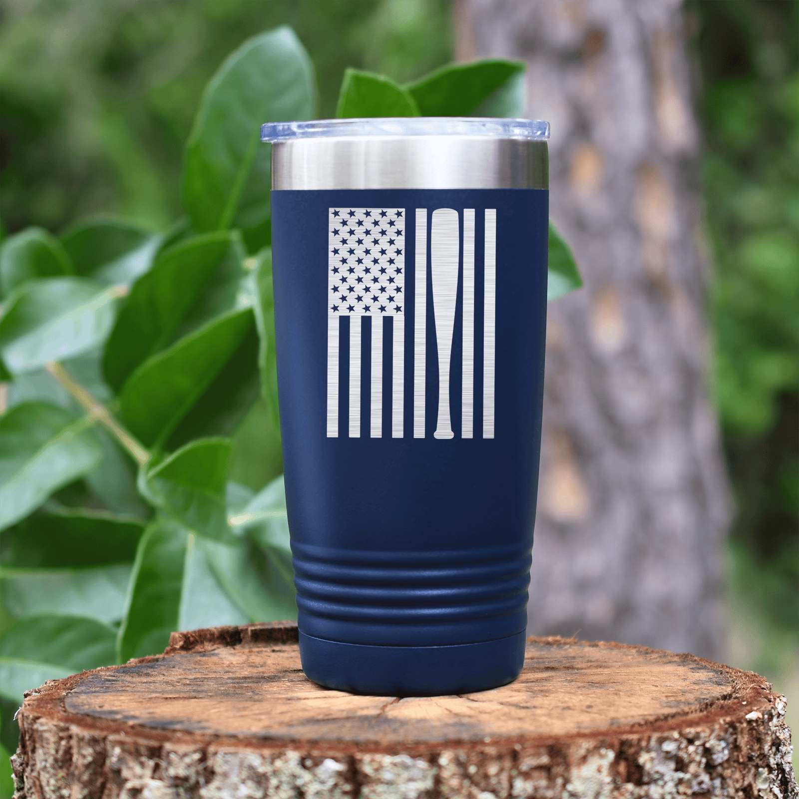 Navy baseball tumbler Patriotic Baseball Pride