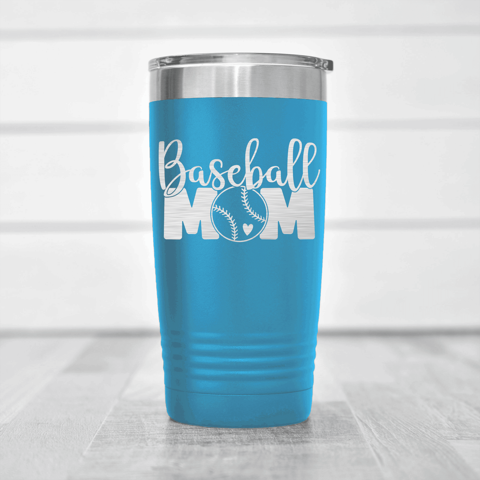 Light Blue baseball tumbler Queen Of The Bleachers Baseball