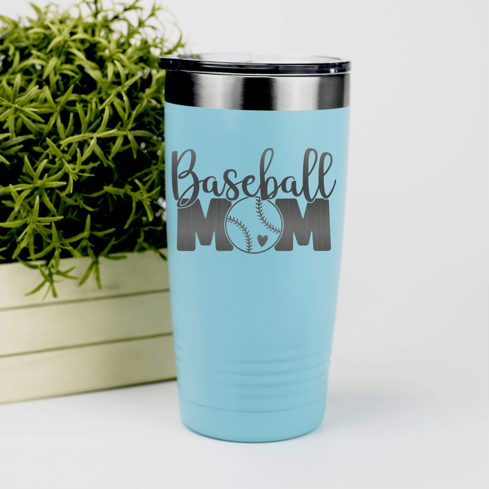Teal baseball tumbler Queen Of The Bleachers Baseball