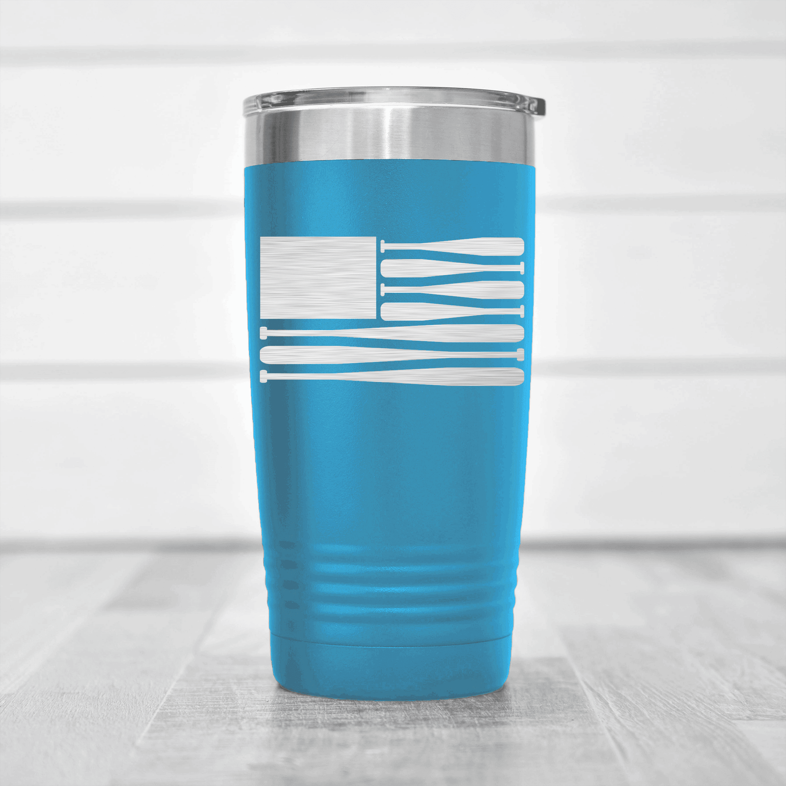 Light Blue baseball tumbler Star Spangled Bats