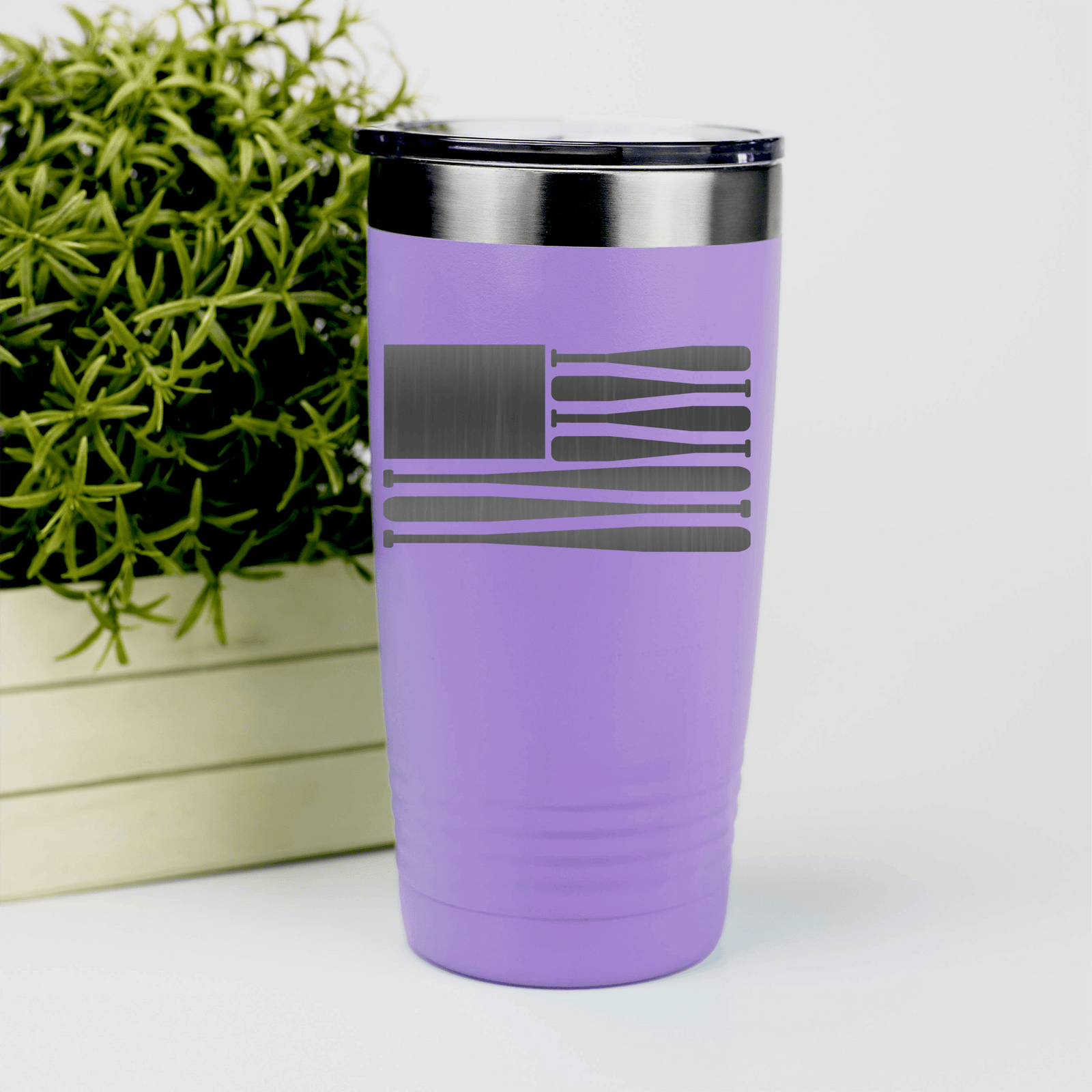 Light Purple baseball tumbler Star Spangled Bats