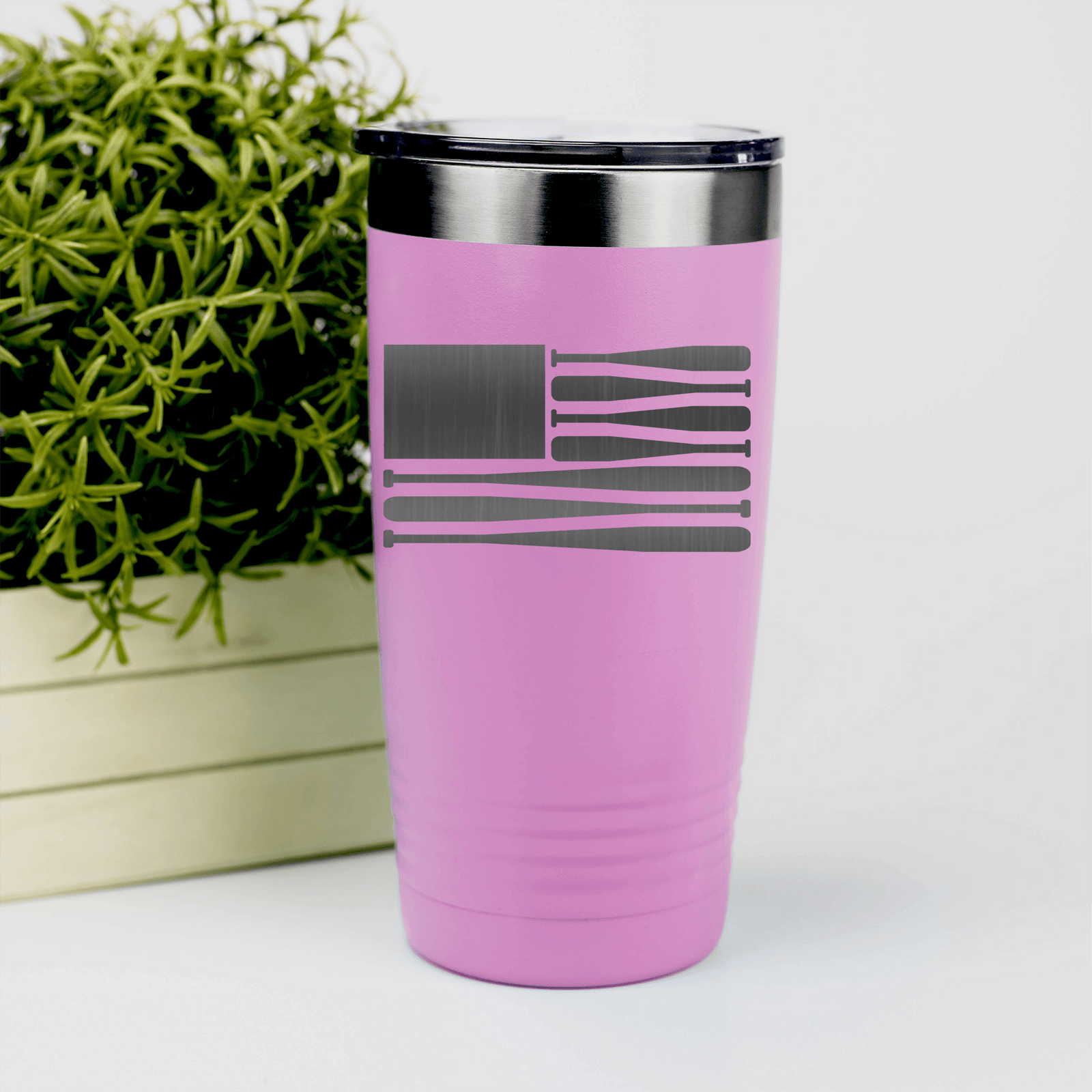 Pink baseball tumbler Star Spangled Bats