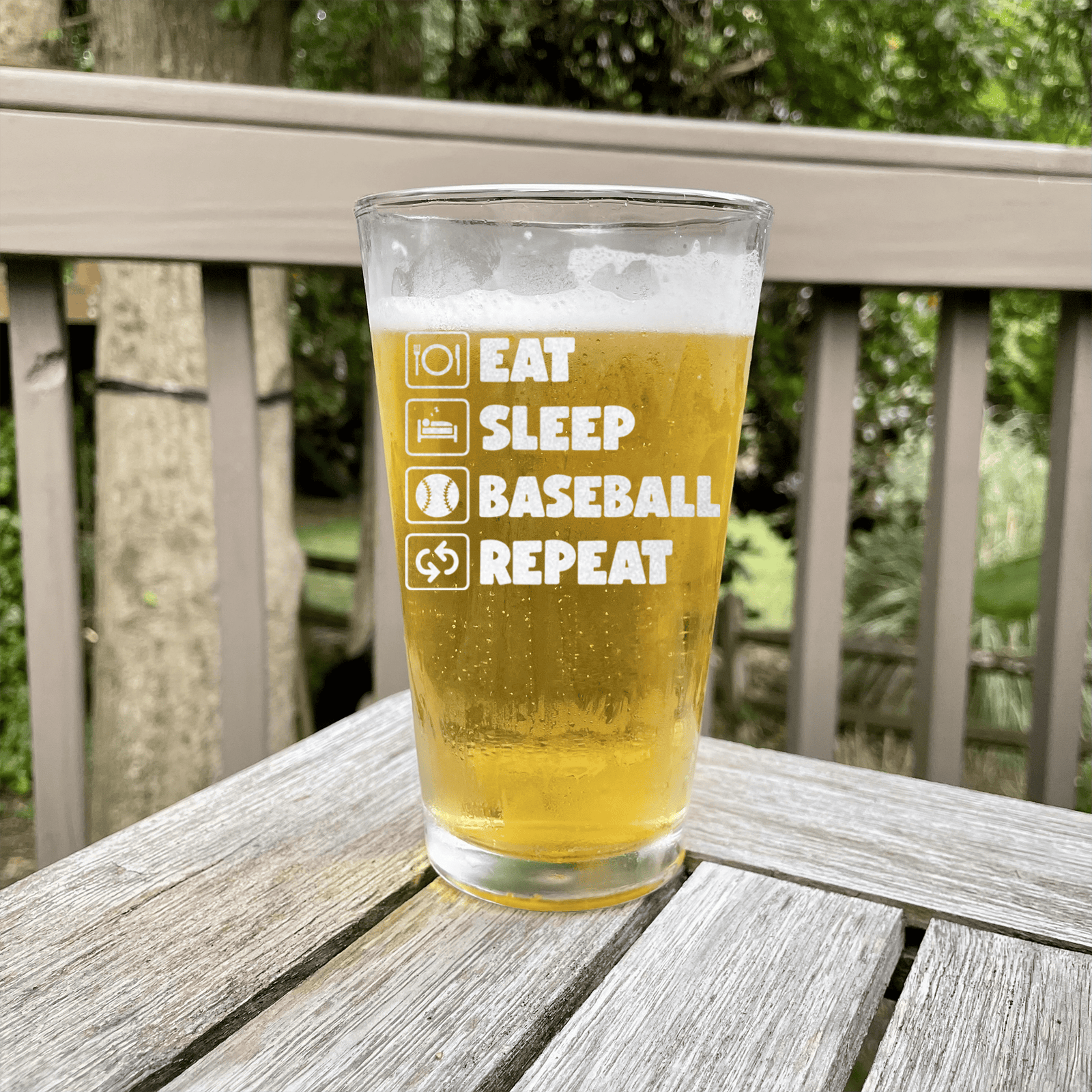 The Baseball Routine Pint Glass