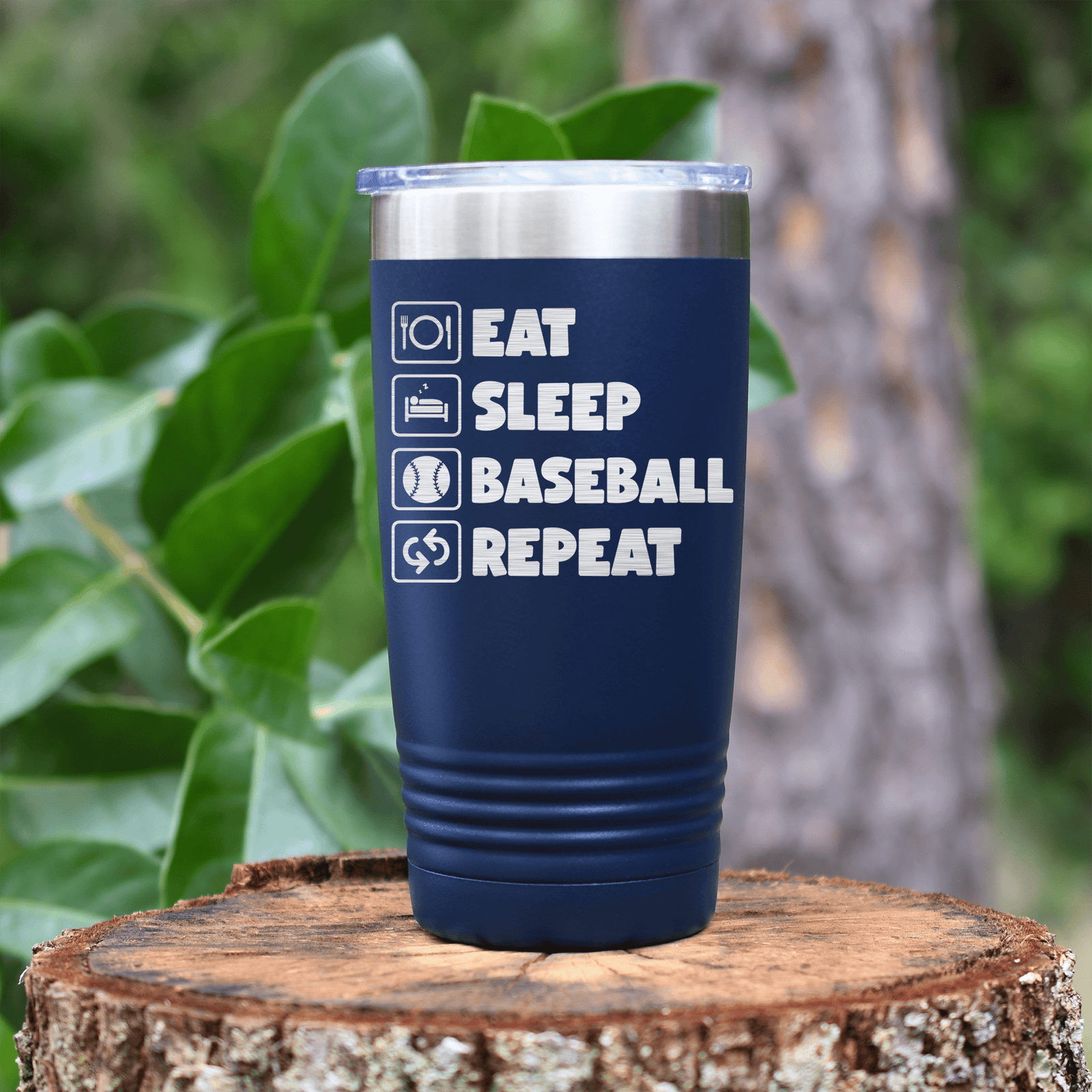 Navy baseball tumbler The Baseball Routine