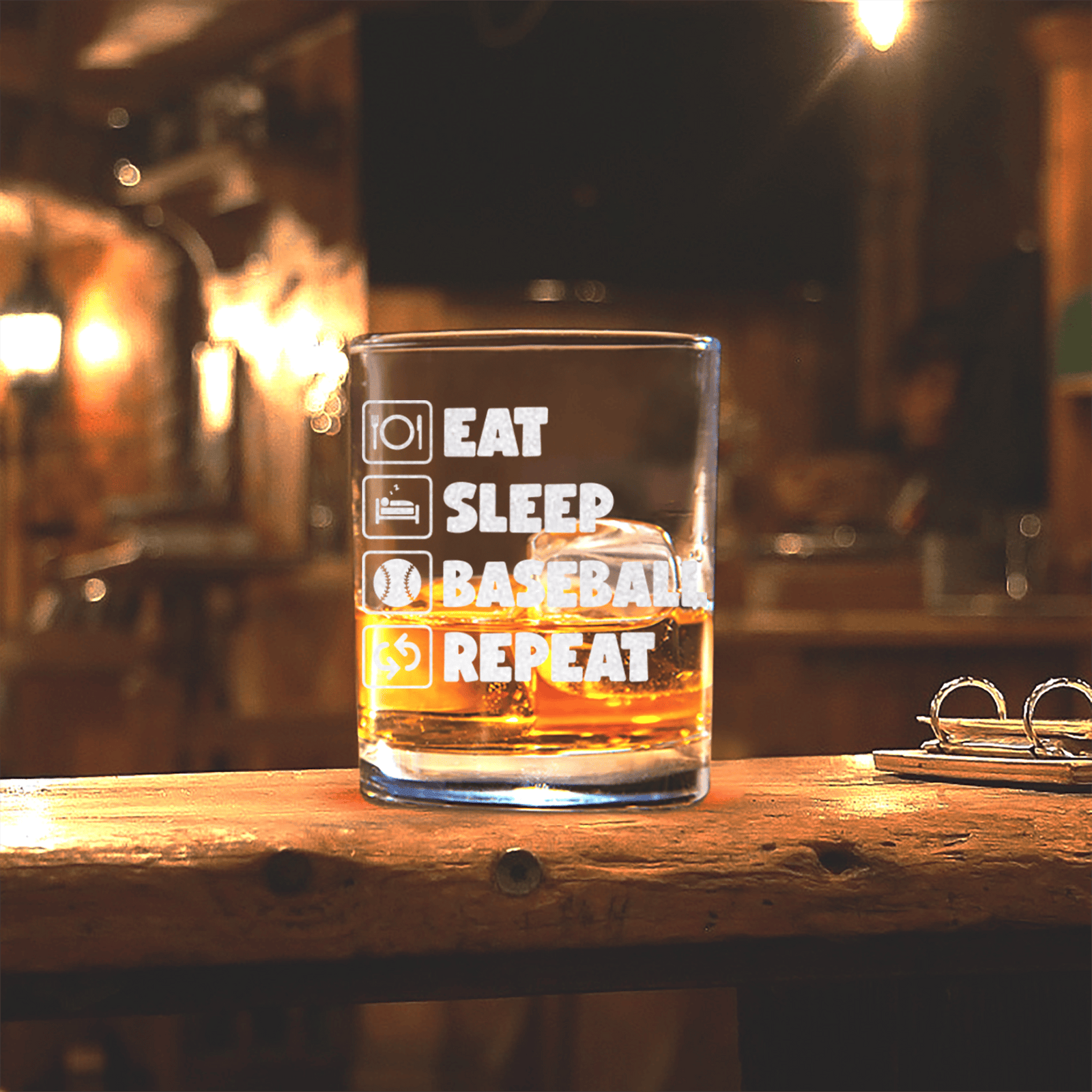The Baseball Routine Whiskey Glass