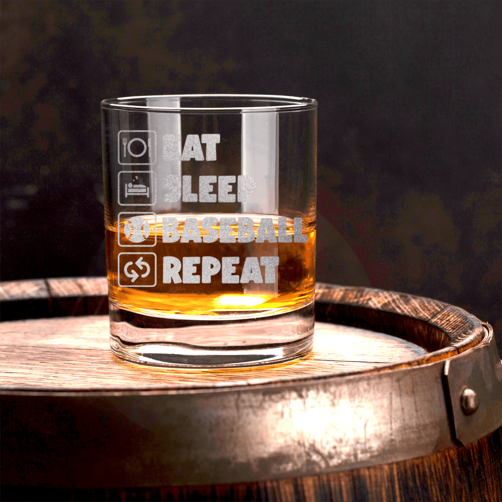 The Baseball Routine Whiskey Glass