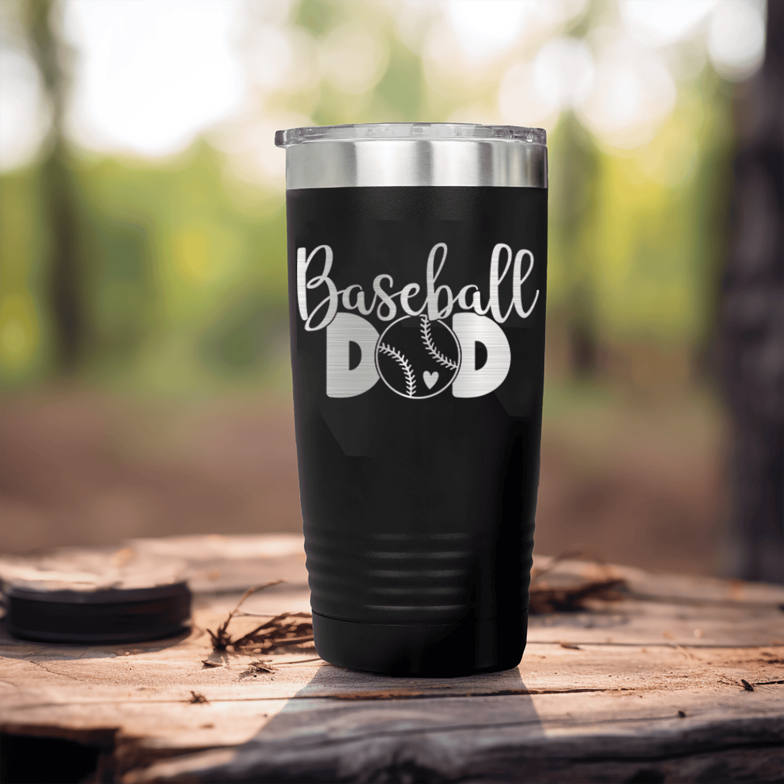 Black baseball tumbler Ultimate Baseball Father