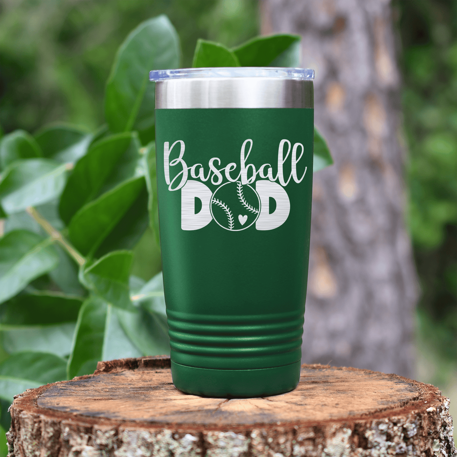 Green baseball tumbler Ultimate Baseball Father