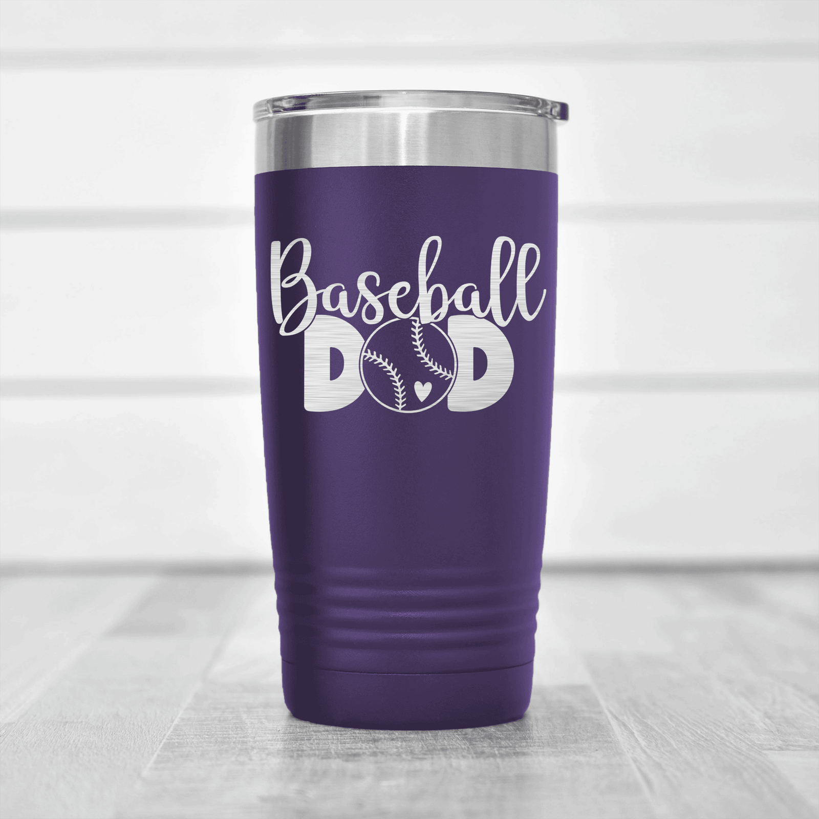 Purple baseball tumbler Ultimate Baseball Father