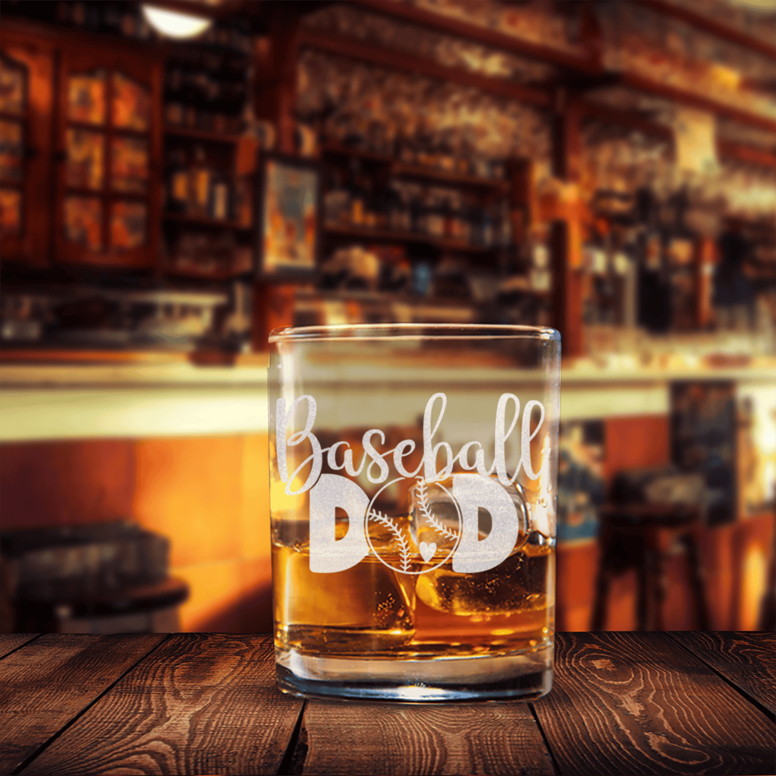 Ultimate Baseball Father Whiskey Glass