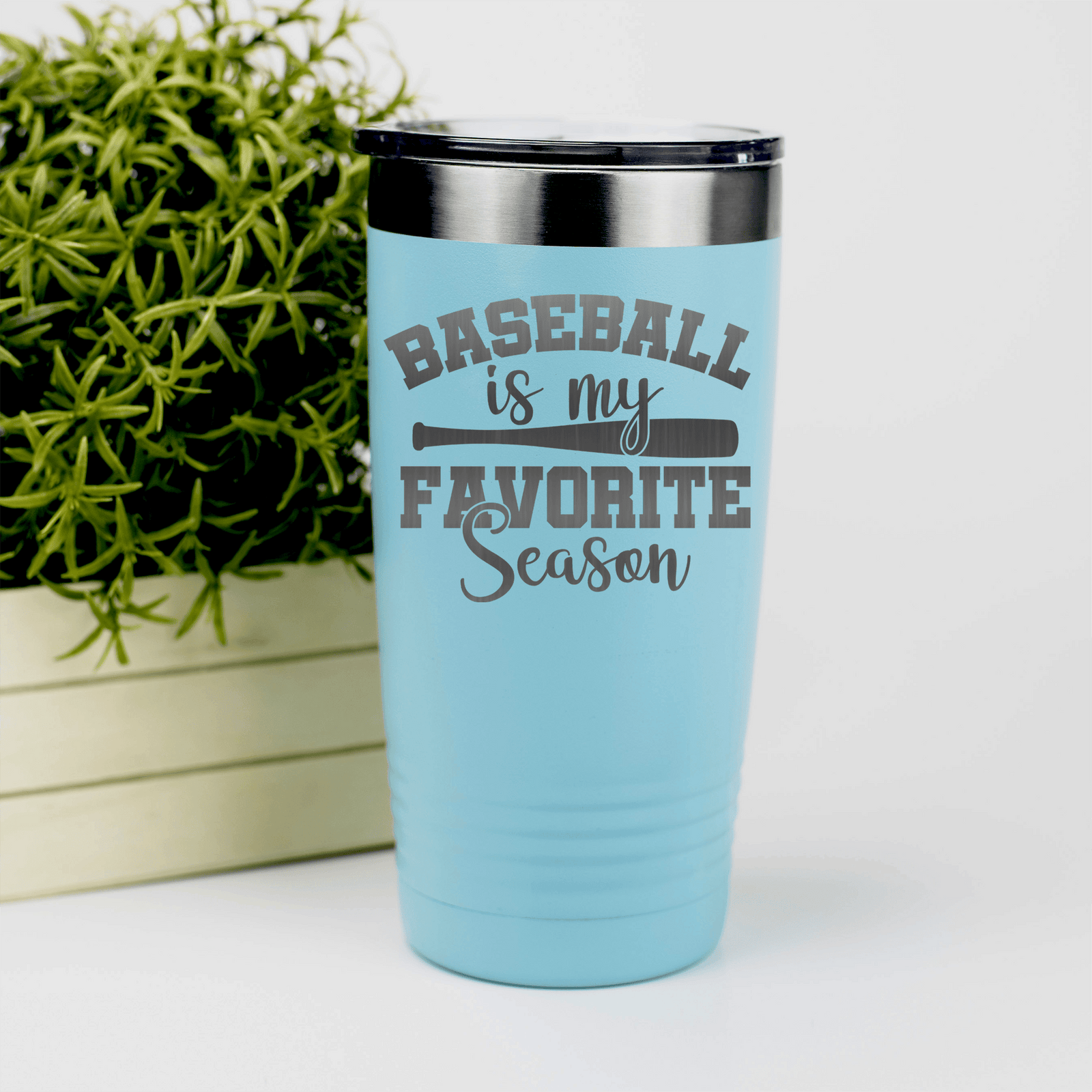 Teal baseball tumbler When Bats Swing Hearts Sing