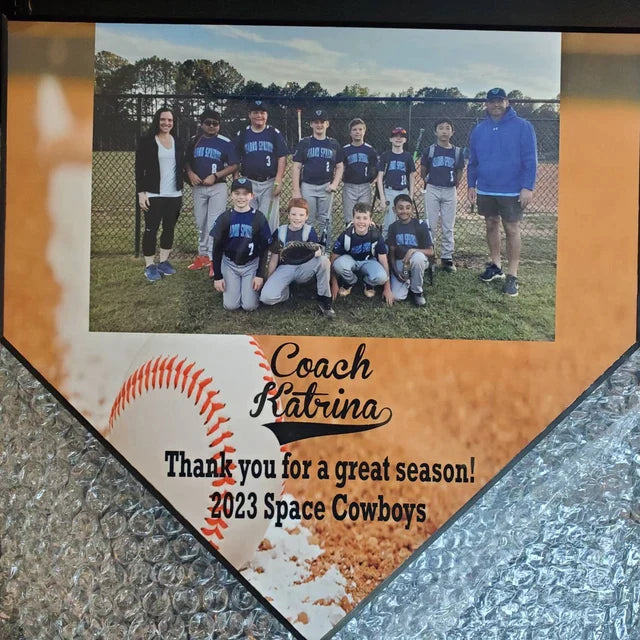 Baseball Home Plate Photo Plaque