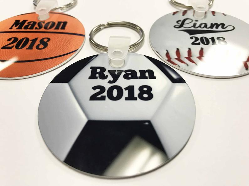Team Spirit Personalized Sports Keychain