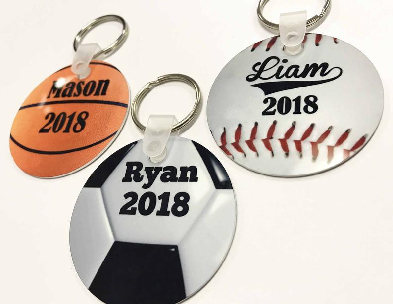 Personalized Baseball Keychain Batter Box Sports