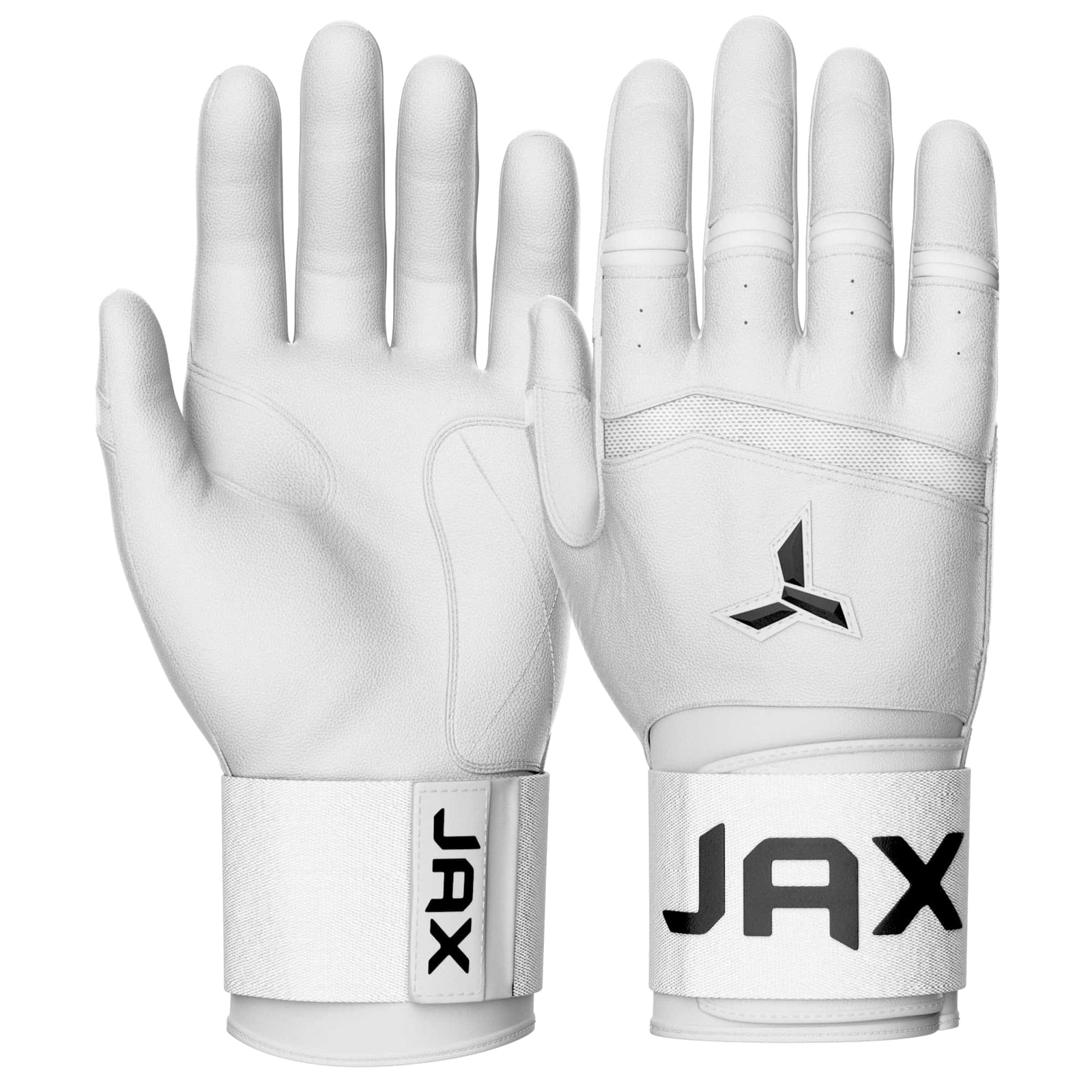 Jax White Cuff Batting Gloves