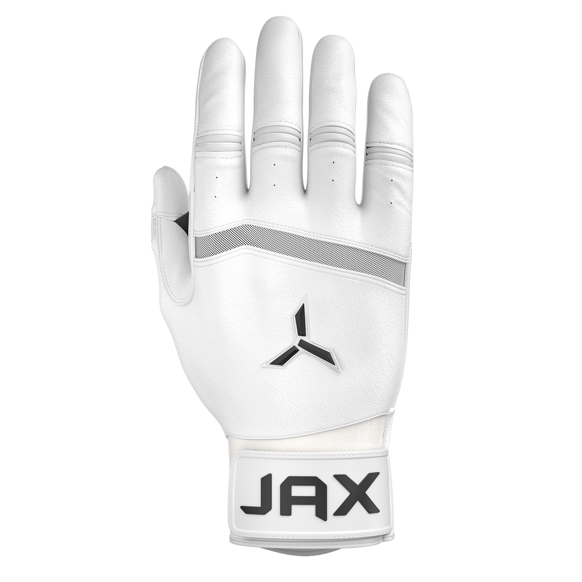 Jax White Pro Cuff Batting Gloves