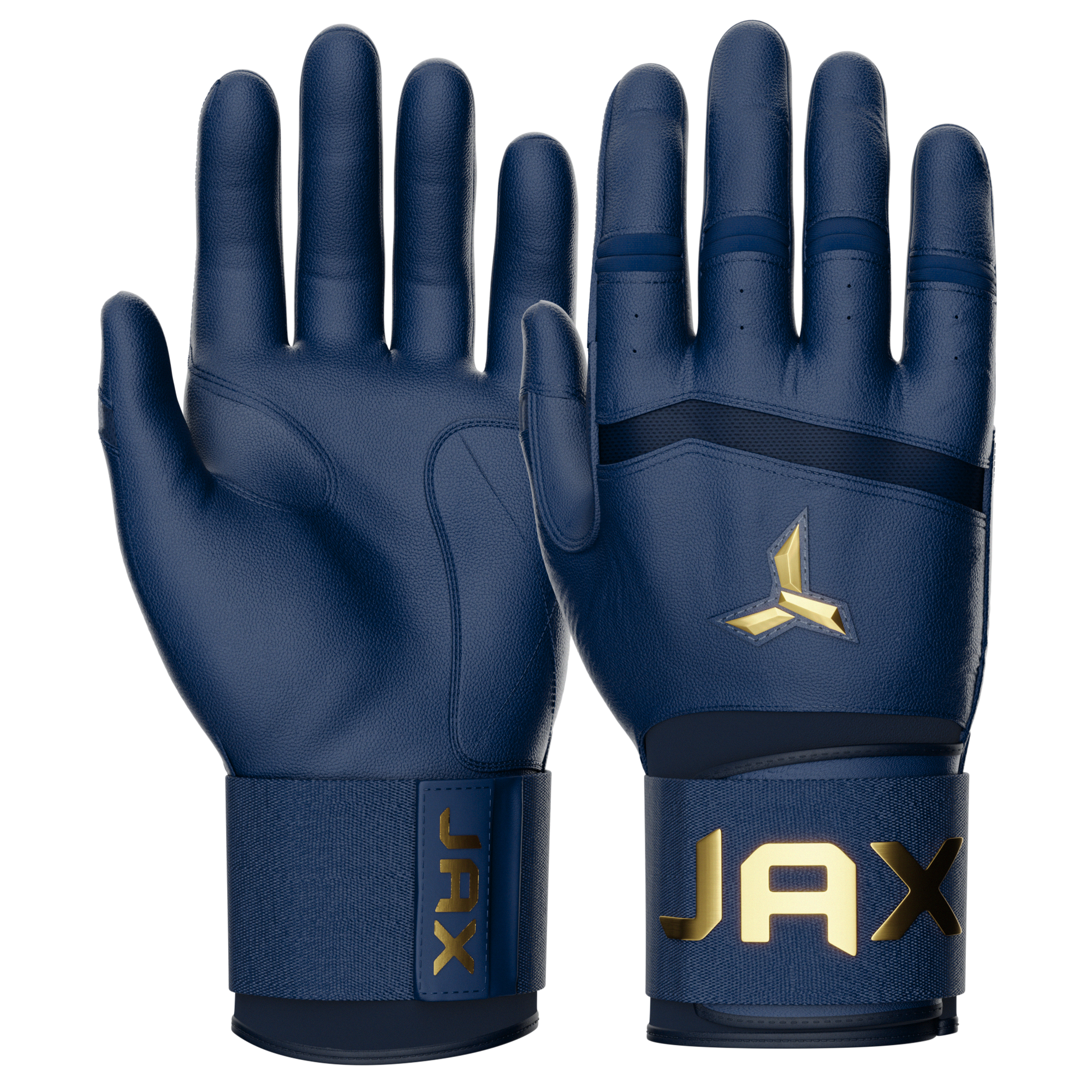 Jax Shadow Navy Cuff Batting Gloves